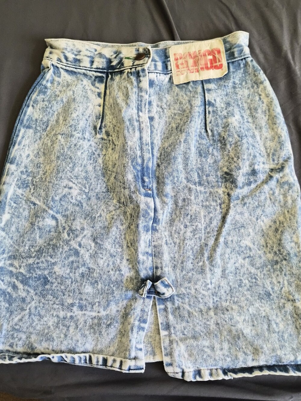 Lightwash Vintage Denim Skirt- High waisted